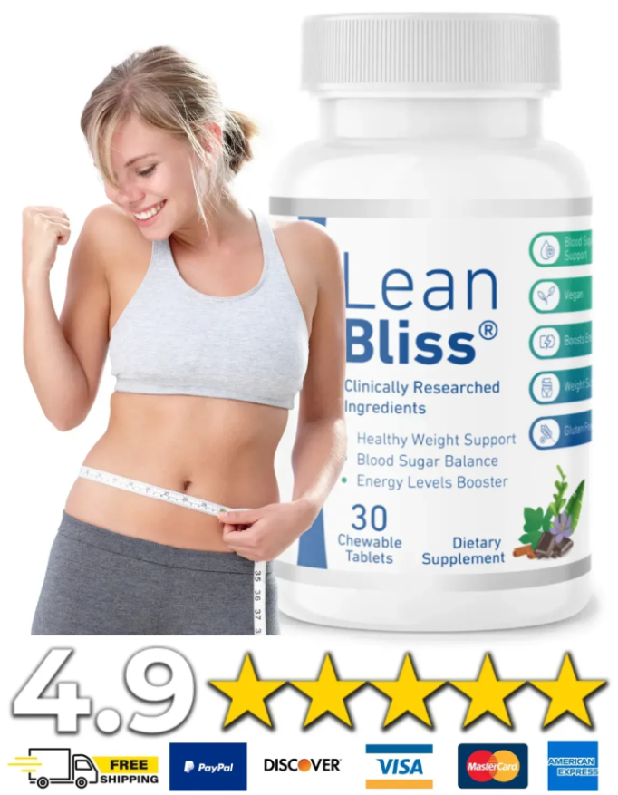 LeanBliss herbal supplement bottle for weight management and blood sugar support in the US market